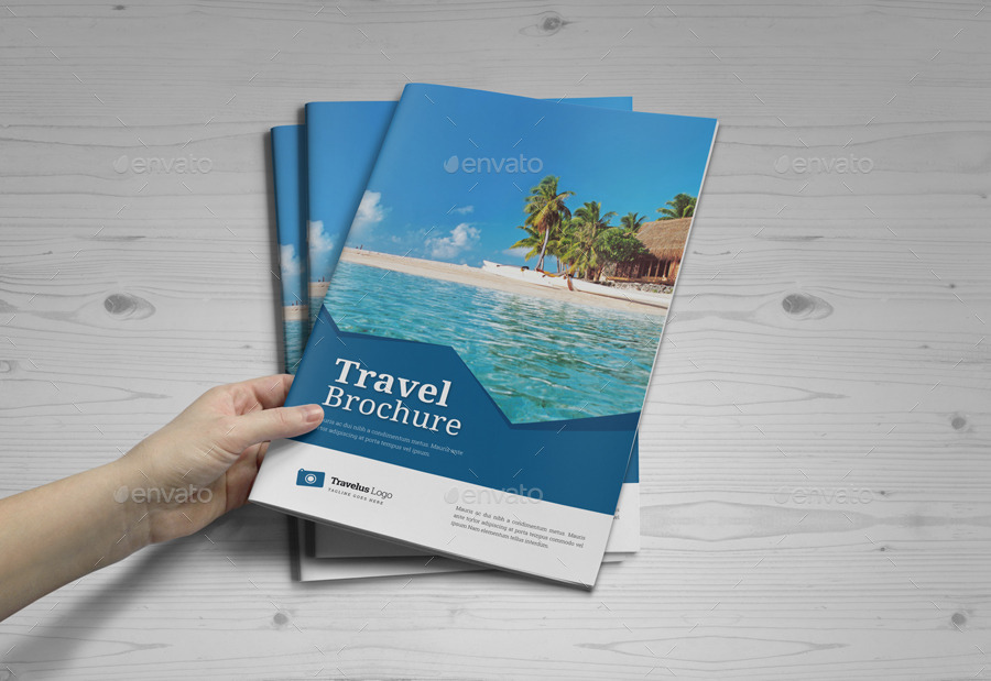 Travel Brochure Catalog InDesign Template v5, Print Templates
